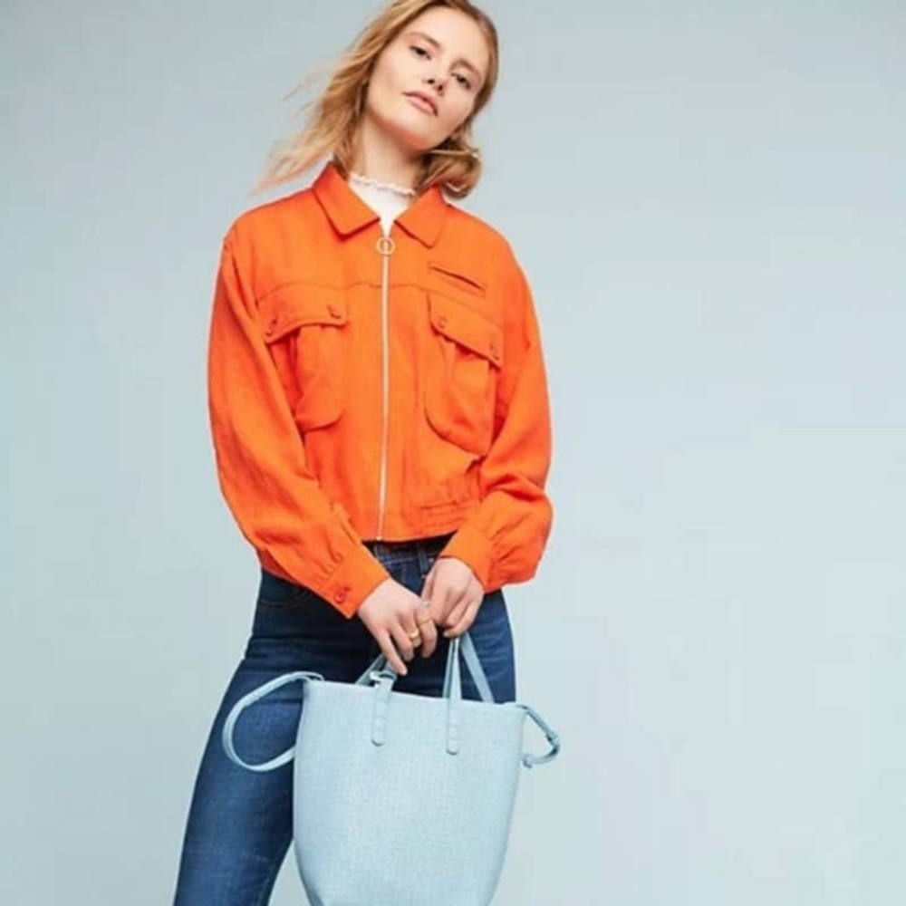 Anthropologie Cartonnier Eisenhower Jacquard Bomber Jacket